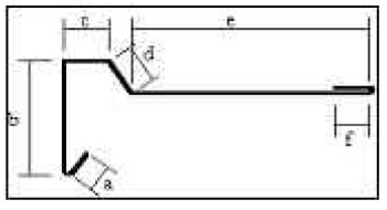 Ortgangprofil mit Falz - Diagramm