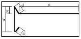 Windbordleiste, glatt - Diagramm